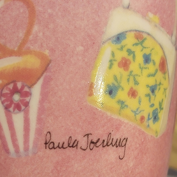 Paula Joerling Cypress Home Mug Pink Purse Mug NWT 17oz - Picture 13 of 15